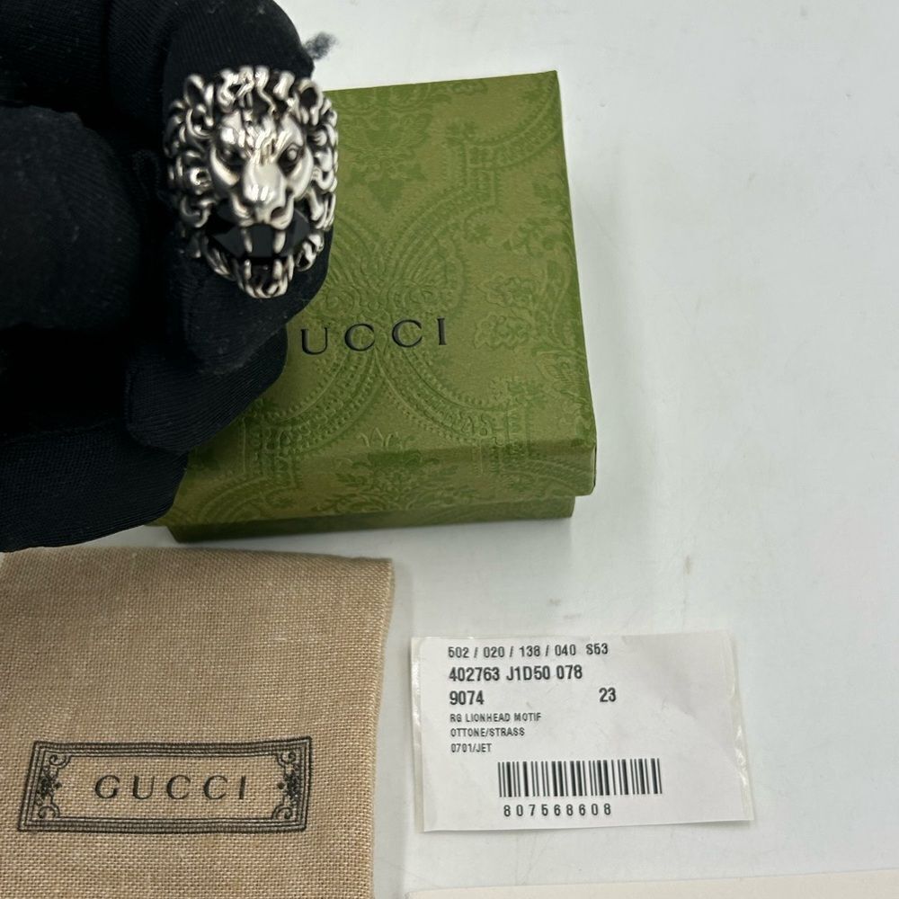 Men's Gucci iconic Lionhead ring size 10 made in Italy - Picture 4 of 8